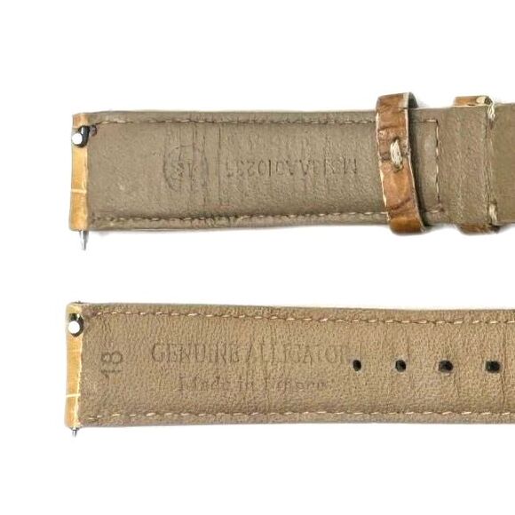 MICHELE 18mm Genuine Alligator Light Tan Strap Retail $180 - Picture 5 of 5